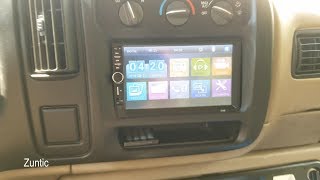 Cheap 50 7018B Double DIN Touch Screen Radio install in 2002 GMC Savana Project Van [upl. by Eibbil275]