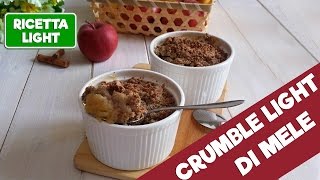 Crumble LIGHT di mele 300 calorie luno [upl. by Nairot]