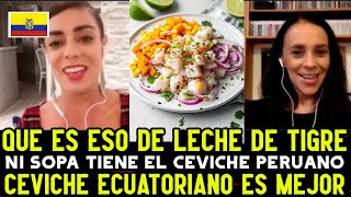 ACTRIZ ECUATORIANA SE BURLA DE PREPARACION DEL CEVICHE PERUANO Y COMPARA CON EL CEVICHE ECUATORIANO [upl. by Mame]