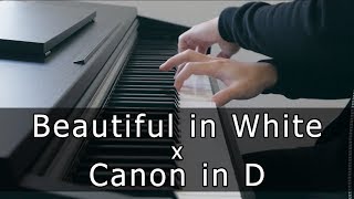 Beautiful in White x Canon in D Piano Cover by Riyandi Kusuma [upl. by Adnauqahs70]