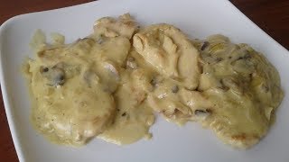 POLLO en CREMA de CHAMPIÑONES  El Fogón de Oma [upl. by Akirat]