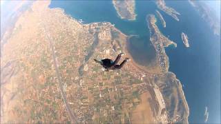 skydiving fun jump at Megara drop zone [upl. by Boleslaw]