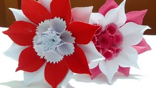 Very easy paper flower makingHow to make origami flowersDIY paper craftsKagaj ka phool kaise [upl. by Stella]