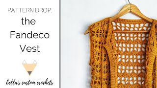 Pattern Drop The Fandeco Vest  the perfect boho layering piece to transition you between seasons [upl. by Josi]