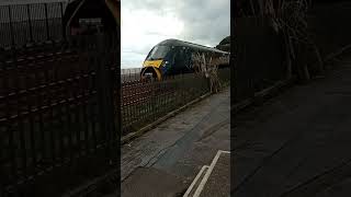 Class 800 passing through Dawlish station publictransport class800 train [upl. by Goeger]