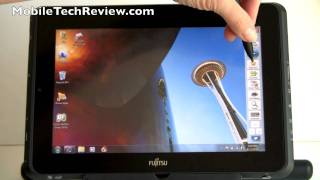 Fujitsu Stylistic Q550 Windows 7 Tablet Review [upl. by Sixla]