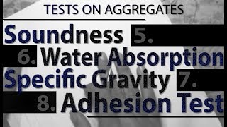 Soundness Sp Gravity Water Absorption and Adhesion Test  Lec12 Part6 [upl. by Akcimehs]