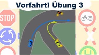 Vorfahrt  Vorfahrtstraining  Übungsaufgabe 3  rechts vor links  Vorfahrtsregeln [upl. by Akimert]