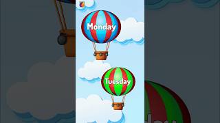 Week days name in English  learn days of the week with hot air balloon staylittlechannel [upl. by Notnroht]