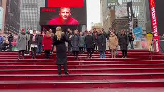 The Madrigal Choir in Times Square New York – November 26 2023 [upl. by Anetsirk]