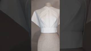 Fashion draping Easy bodice designfrom sleeves to halter draping short dressmaking moulage [upl. by Franciscka]