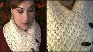 How To Crochet A Collar Scarf  Tutorial [upl. by Yenolem397]