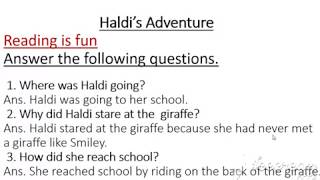 NCERT CLASS 2 ENGLISH MARIGOLD UNIT 1  HALDIS ADVENTURE  questions and answers [upl. by Ladin]