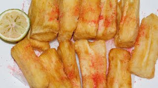 Crispy fried cassava recipe  Fried Mogo  Fried Yuka [upl. by Erimahs629]