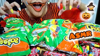 ASMR HALLOWEEN SNACK PARTY 🎃🧡CRUNCHY EATING SOUNDS  HOLLOW EATS ASMR [upl. by Halika]