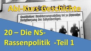 AbiKurs Geschichte  20 Die NSRassenpolitik Teil 1 [upl. by Johny]