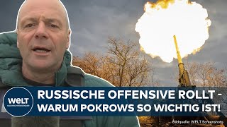 PUTINS KRIEG Ukrainische Ostfront wackelt  Ziel des Russensturms die Schlüsselstellung Pokrowsk [upl. by Ahsiak72]