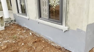 BUILDING IN GHANA  DAMP PROOF PAINT UPDATE [upl. by Beverlie]