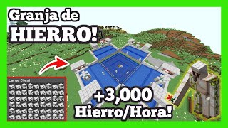 Súper Granja de HIERRO 3000 HierroHora para MINECRAFT 121 [upl. by Janenna]