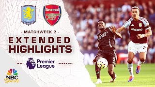 Aston Villa v Arsenal  PREMIER LEAGUE HIGHLIGHTS  8242024  NBC Sports [upl. by Ahseikan]