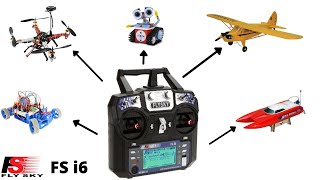 FlySky FSi6 Transmitter The Best Radio for RC Plane Drone Car and Robotics The X Lab [upl. by Eduino789]