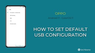 How to Set Default USB configuration  Oppo Android 11  ColorOS 11 [upl. by Onyx]