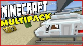 HELICOPTERS AND DINOS  Minecraft Bedrock MultiPack Ep1 [upl. by Rise830]