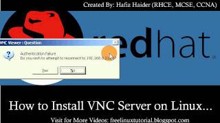 How to Install VNC Server on Linux Centos 55 Hafiz Haider [upl. by Emilee]