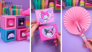 Easy paper craft ideas SANRIO compilation  Paper crafts  Paper DIY  School crafts  Paper tricks [upl. by Gonsalve]