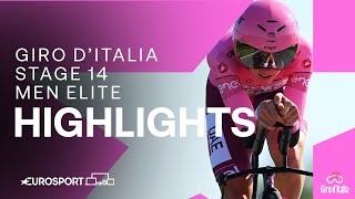 THRILLING TIME TRIAL 💨  Giro DItalia Stage 14 Race Highlights  Eurosport Cycling [upl. by Readus]