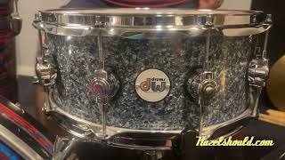 Limited Edition DW BLUE GRANITE HVLT Design Series 6” X 14” Snare [upl. by Ahsatam]