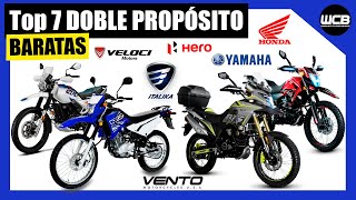 Top 7 Motos DOBLE PROPÓSITO BARATAS para 2024 🇲🇽  MENOS de 50000 MXN [upl. by Krutz]