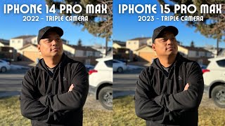 iPhone 14 Pro Max vs iPhone 15 Pro Max camera comparison The Ultimate Camera Test [upl. by Ahsait]