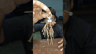 😳लोहे को चुंबक बनाया😲😈 shorts experiment vigyan scienceexperiment physics physicslover live [upl. by Barn134]