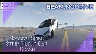 Massive Spike Strip Pileup Car Crash 8  NgBeamDrive  NgBeam Nd Crash [upl. by Wolenik]