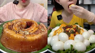 Spıcy Chinese food 🌶 SOSLU ÇİN YEMEKLERİ YEME  Spicy eggs Pork belly 먹방 [upl. by Caras]