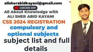 CSS Compulsory and Optional Subjects list for Written Examination CSS 2024 Marks and full details [upl. by Hazen]