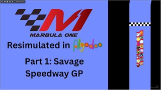 Resimulating the 1st Season of Marbula One in Algodoo Part 1  Savage Speedway GP [upl. by Reniti]