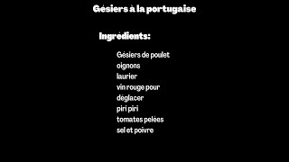 Recette de Gésier et riz à la Portugaise [upl. by Akeihsal]