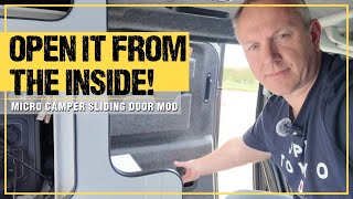 How to Modify Your Sliding Door  Micro Camper Modification [upl. by Marya392]