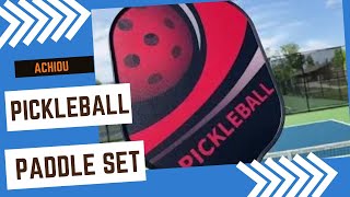 Achiou Pickleball Paddle Set with Balls and Backpack  Sun Arm Sleeves [upl. by Mauldon]