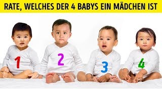 Psychologischer Test Rate welches der 4 Babys ein Mädchen ist [upl. by Candice]