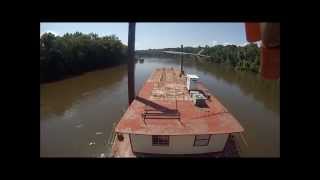 Time lapse towboat and barge on Apalachicola River [upl. by Vivianne]