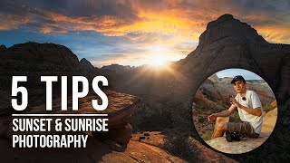 5 Tips for Better SunriseSunset Photography  Landscape Photography Tips [upl. by Eltotsira846]