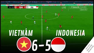 VIETNAM vs INDONESIA 65 MATCH HIGHLIGHTS • Video Game Simulation amp Recreation [upl. by Peery982]