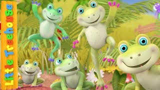 Five Little Speckled Frogs  Kindergarten Nursey Rhymes for Children [upl. by Parthinia]