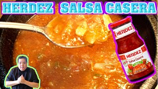 ✅HERDEZ SALSA CASERA ROJA COMO LA QUE VENDEN EN LA TIENDA [upl. by Synned]