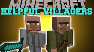 Minecraft HELPFUL VILLAGERS NEW JOBS PROTECT THE VILLAGE amp NAME THEM Mod Showcase [upl. by Rosemarie]