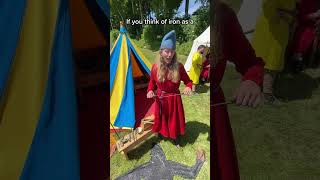 What cutting edge chainmail looked like chalkehistoryfestival [upl. by Eednas]