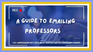 A Guide to Emailing Professors [upl. by Lyon691]